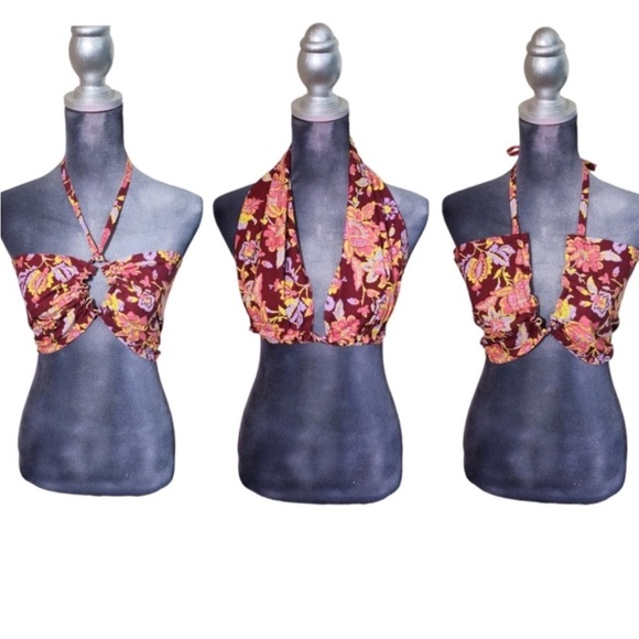 🔥🔥NWT Free People Summer Of Love Bandeau Bralette in Wine/Bord - Picture 5 of 6